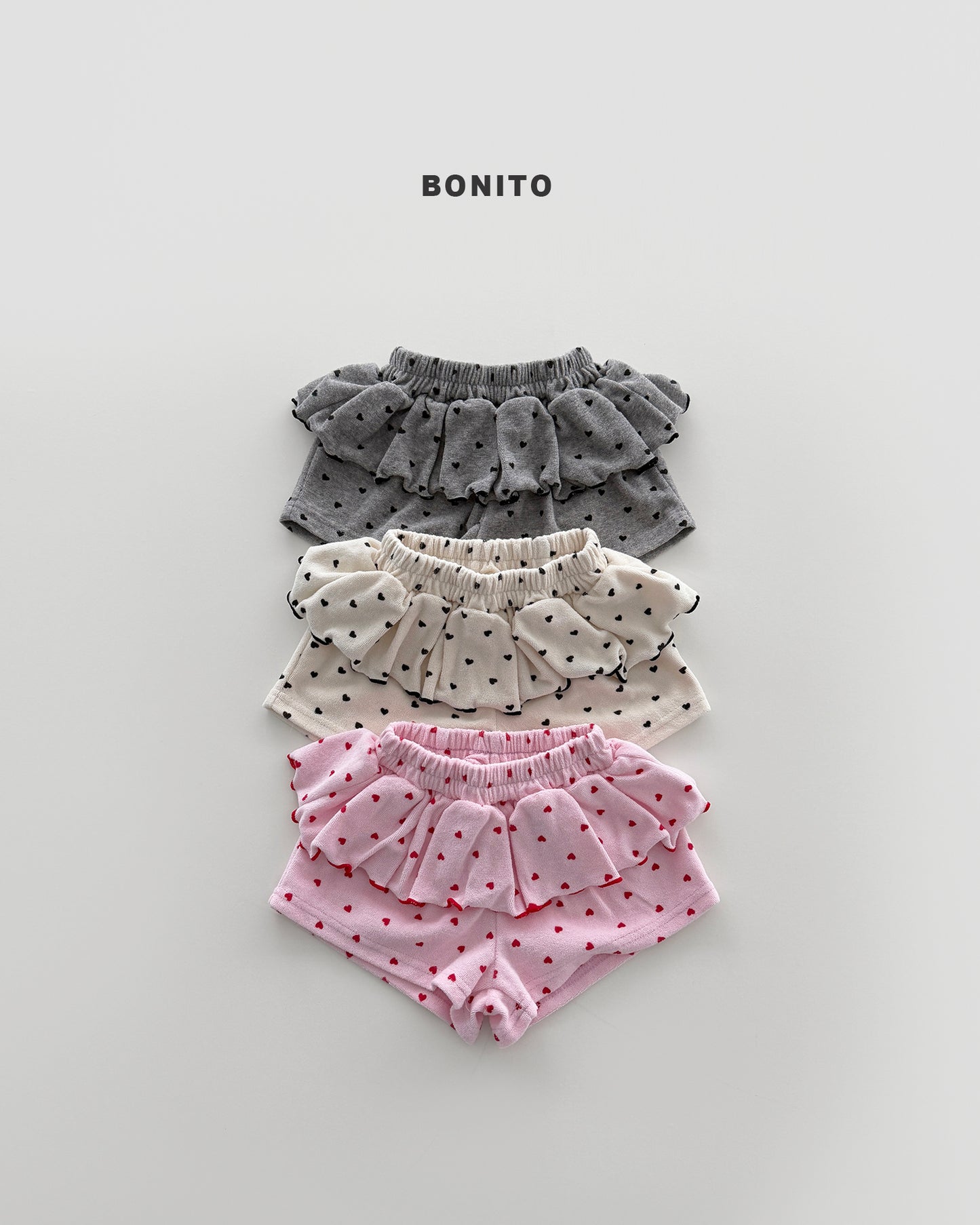 【PREORDER 4日間限定】44.mini heart frill shorts