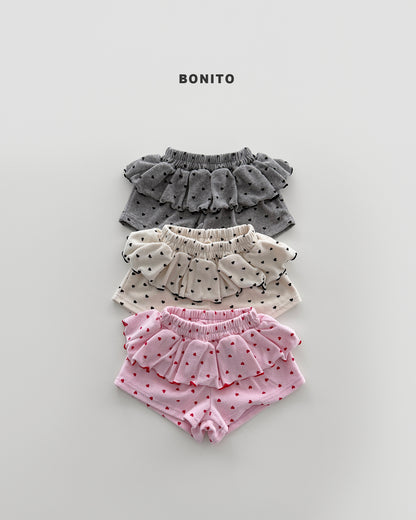 【PREORDER 4日間限定】44.mini heart frill shorts