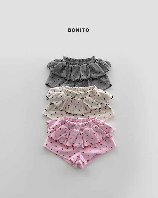 【PREORDER 4日間限定】44.mini heart frill shorts