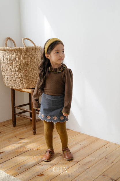［OREN］bella embroidered culotte pants