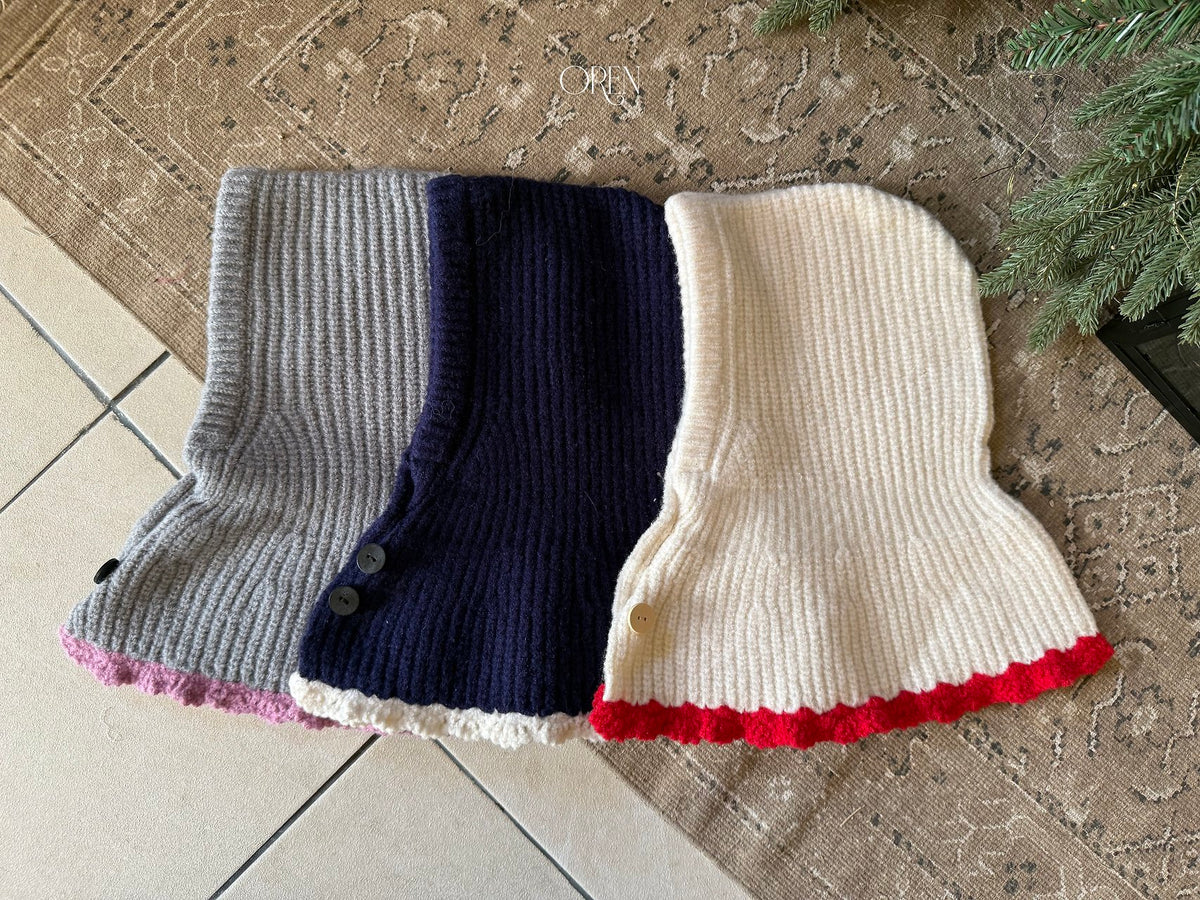 ［OREN］contrast cape balaclava