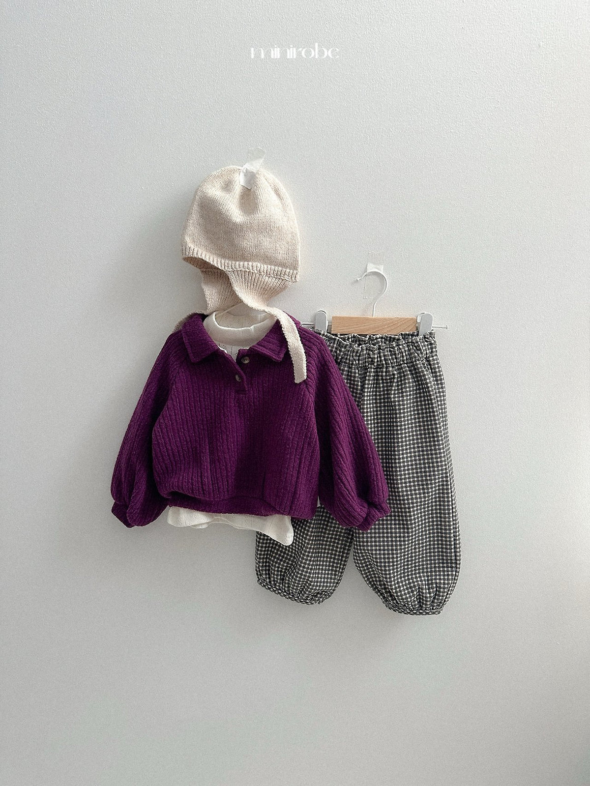 ［minirobe］boy collared sweatshirt