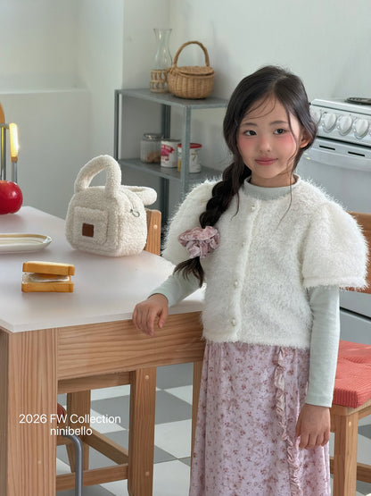 ［ninibello］snowbell short sleeve cardigan
