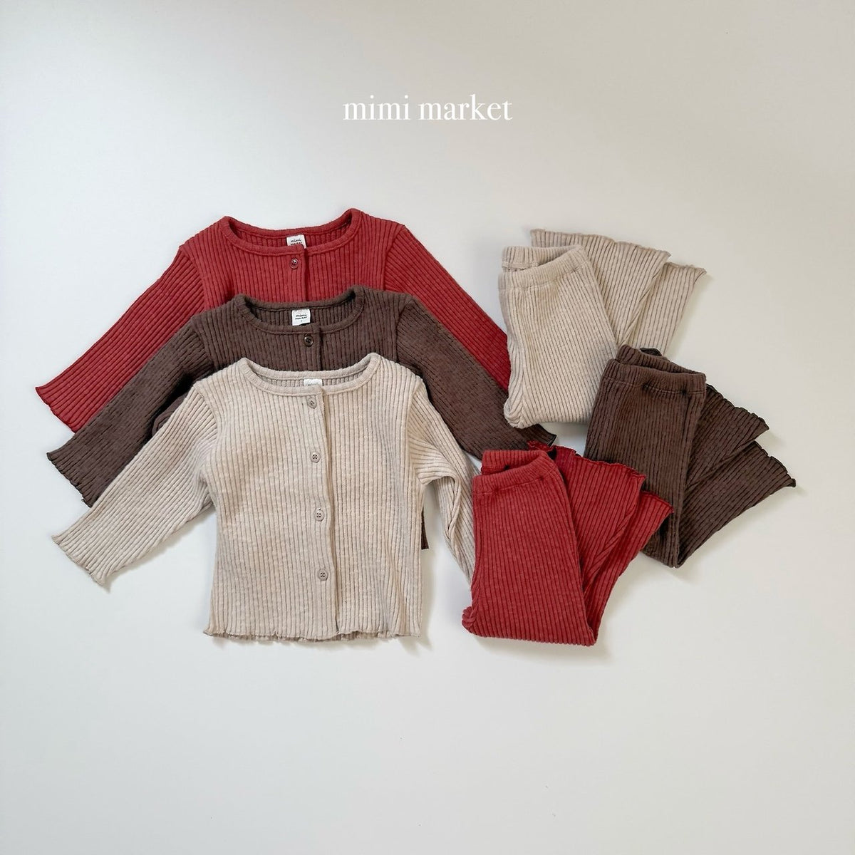［mimimarket］ribbed cardigan