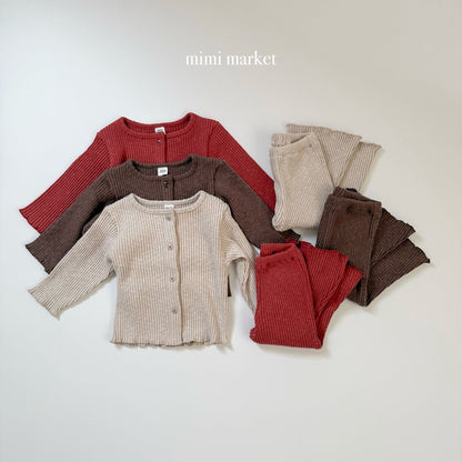 ［mimimarket］ribbed cardigan