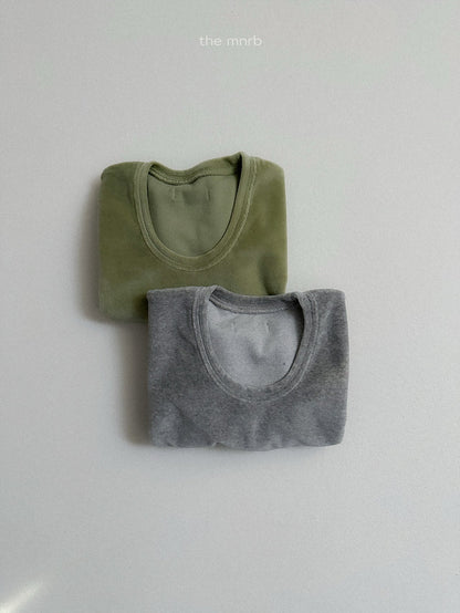 ［minirobe］velour u-neck sweatshirt