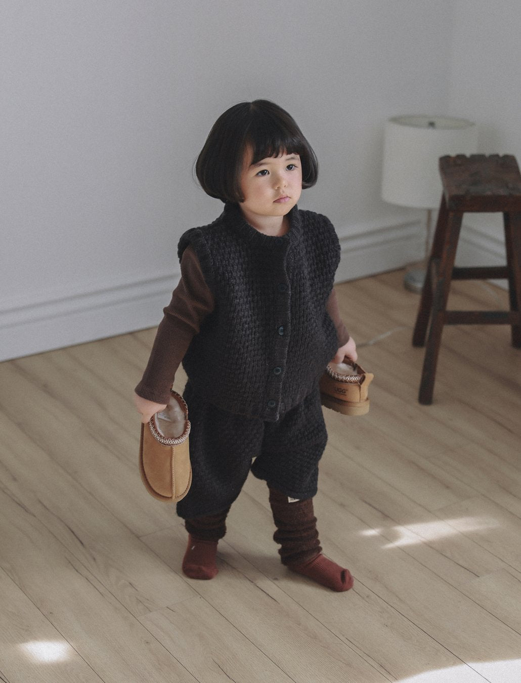［ONU］chunky knit vest