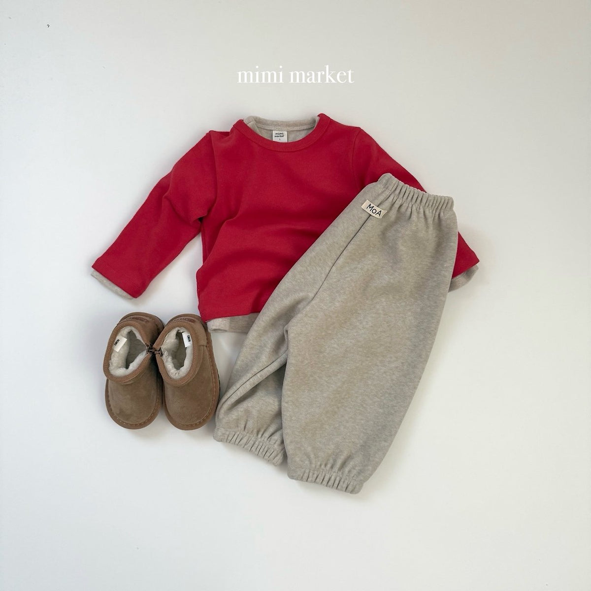 ［mimimarket］peach long sleeve tee
