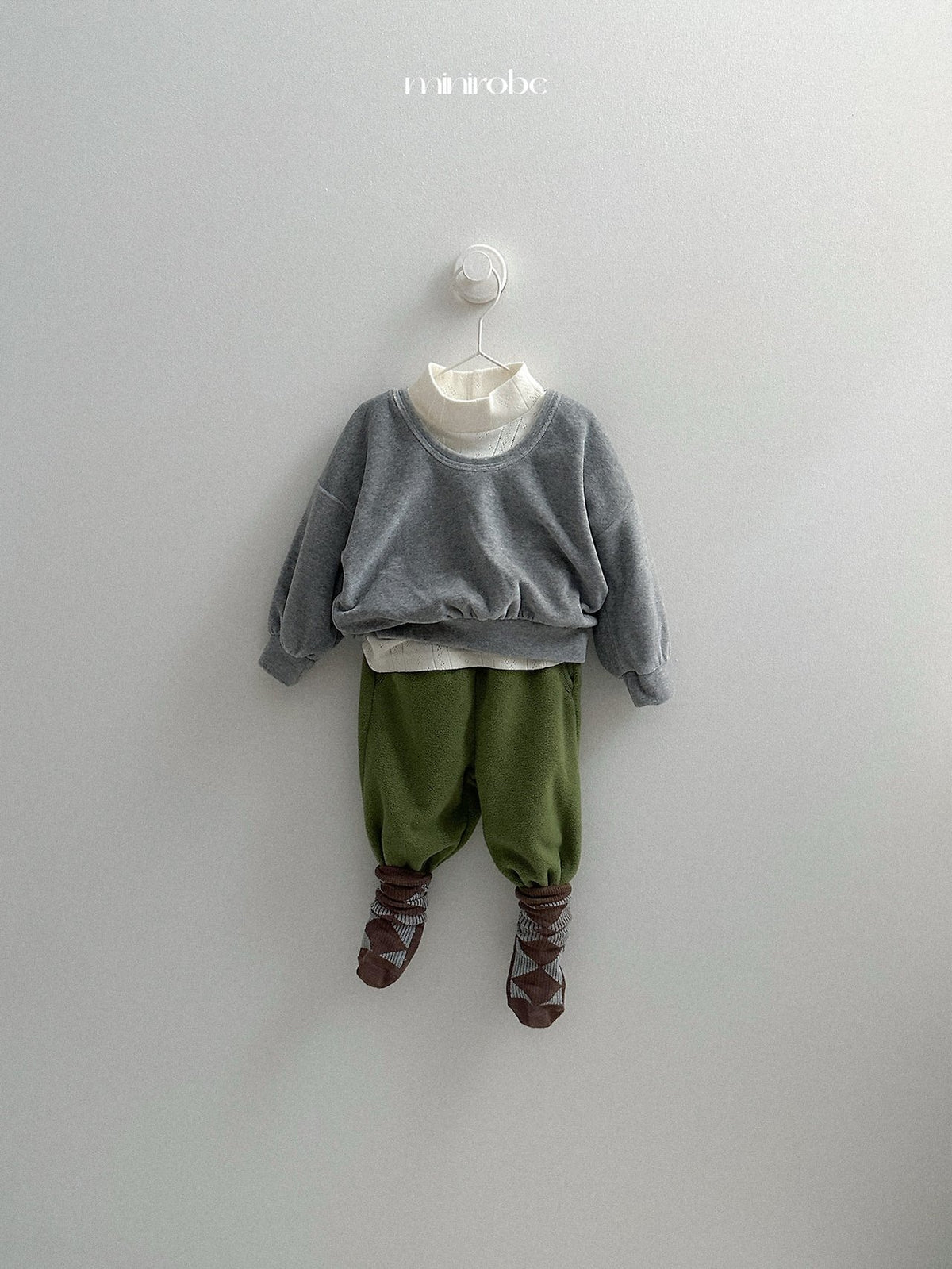 ［minirobe］teddy jogger pants