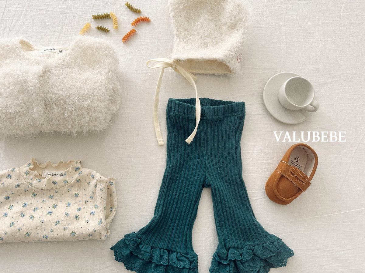 ［valubebe］frill lace bootcut pants
