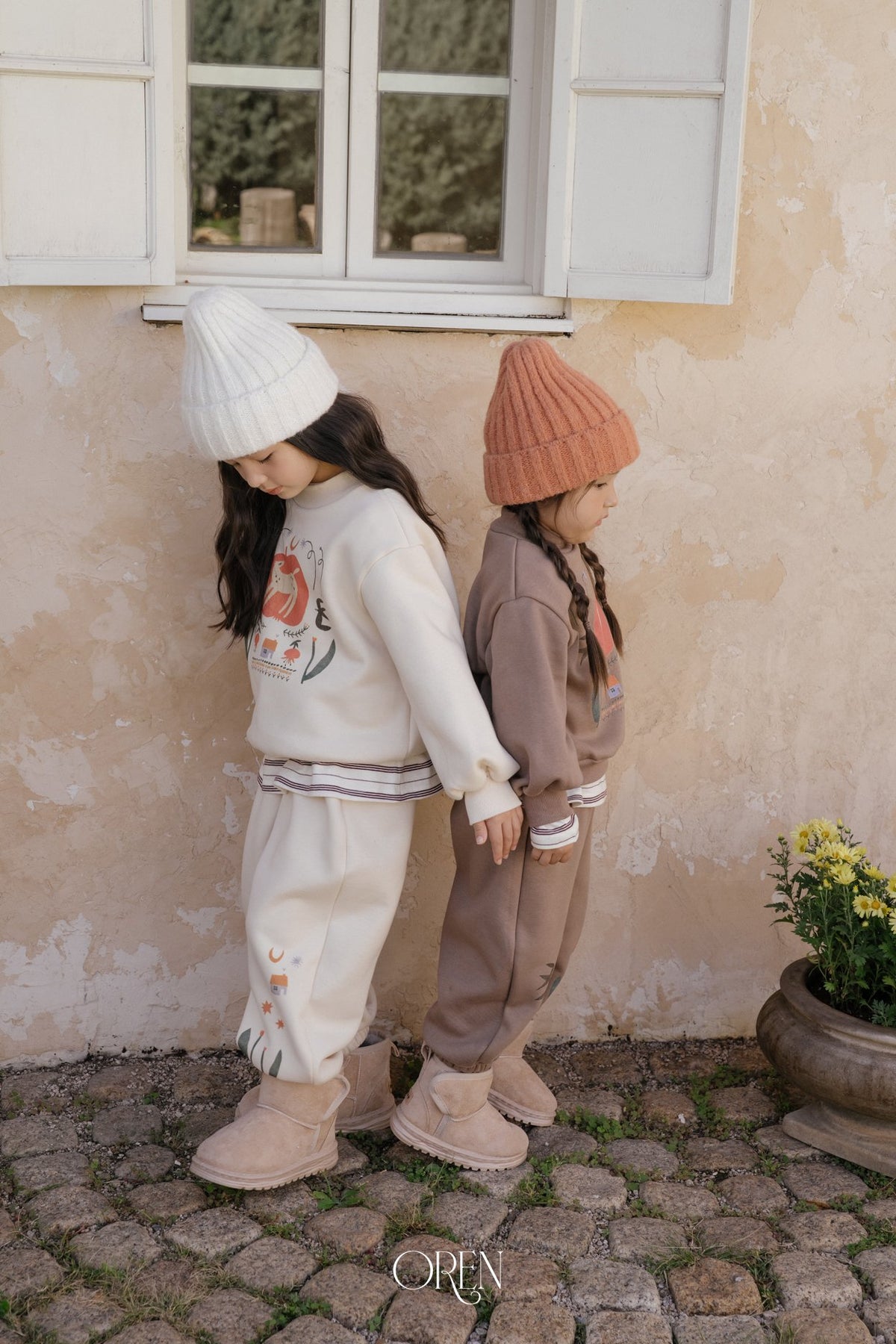 ［OREN］romy garden fleece set