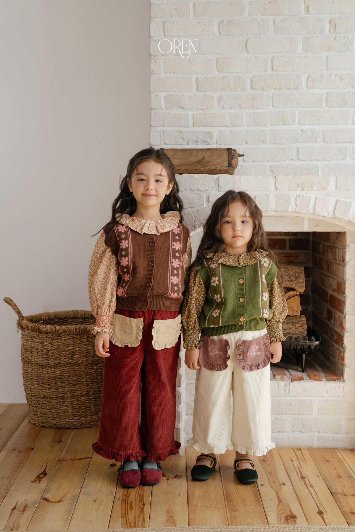 ［OREN］berthe fleur knit vest