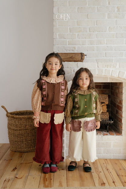 ［OREN］berthe fleur knit vest