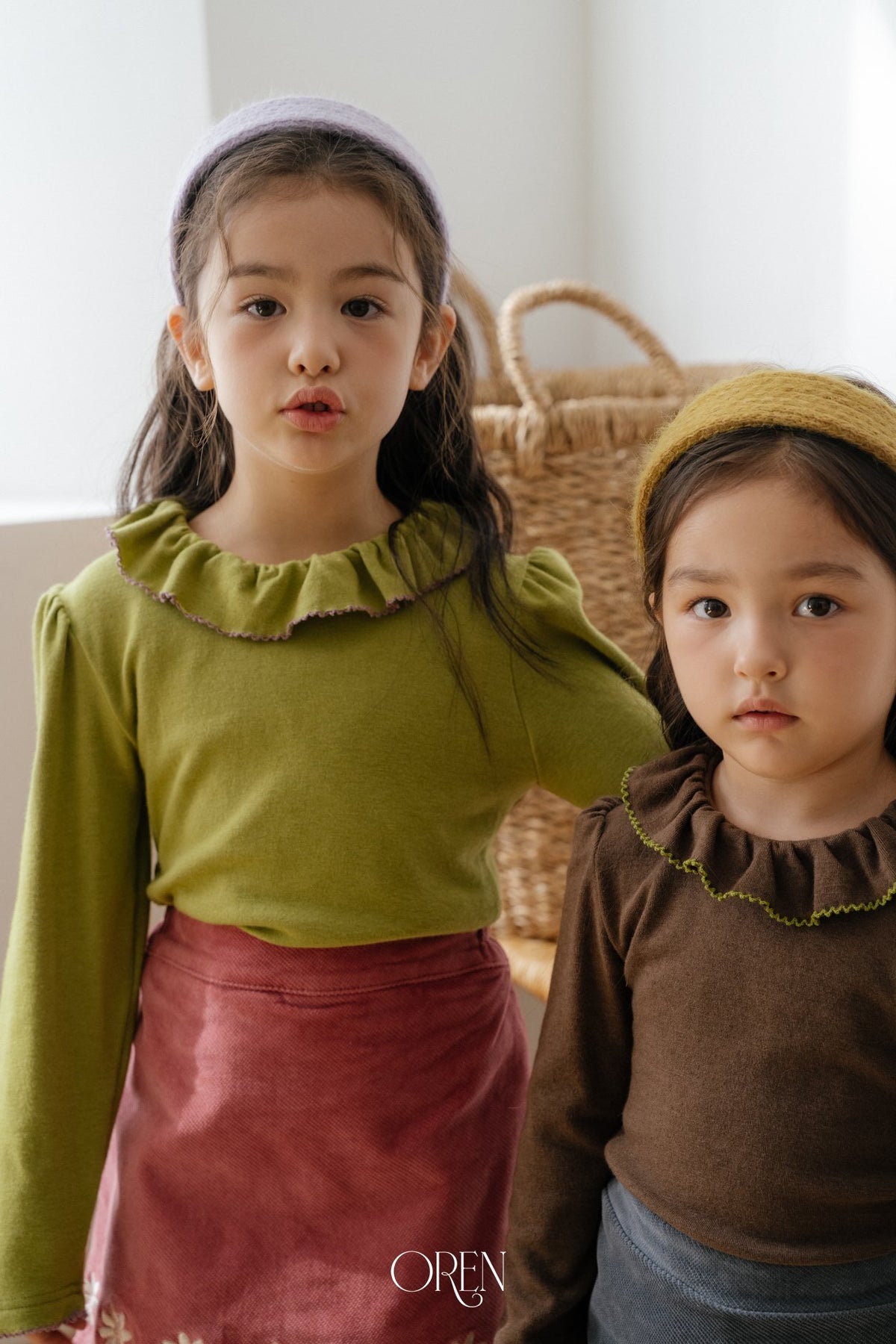 ［OREN］blooming frill picot t-shirt