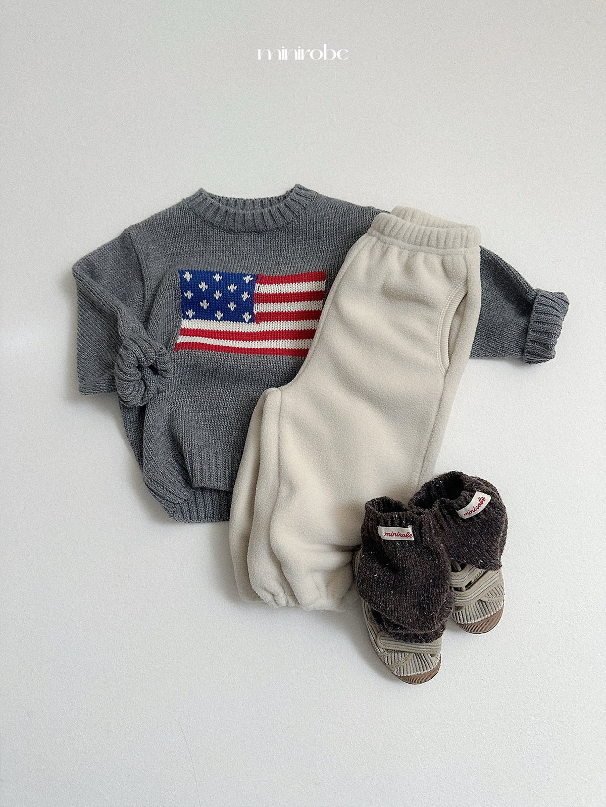 ［minirobe］teddy jogger pants