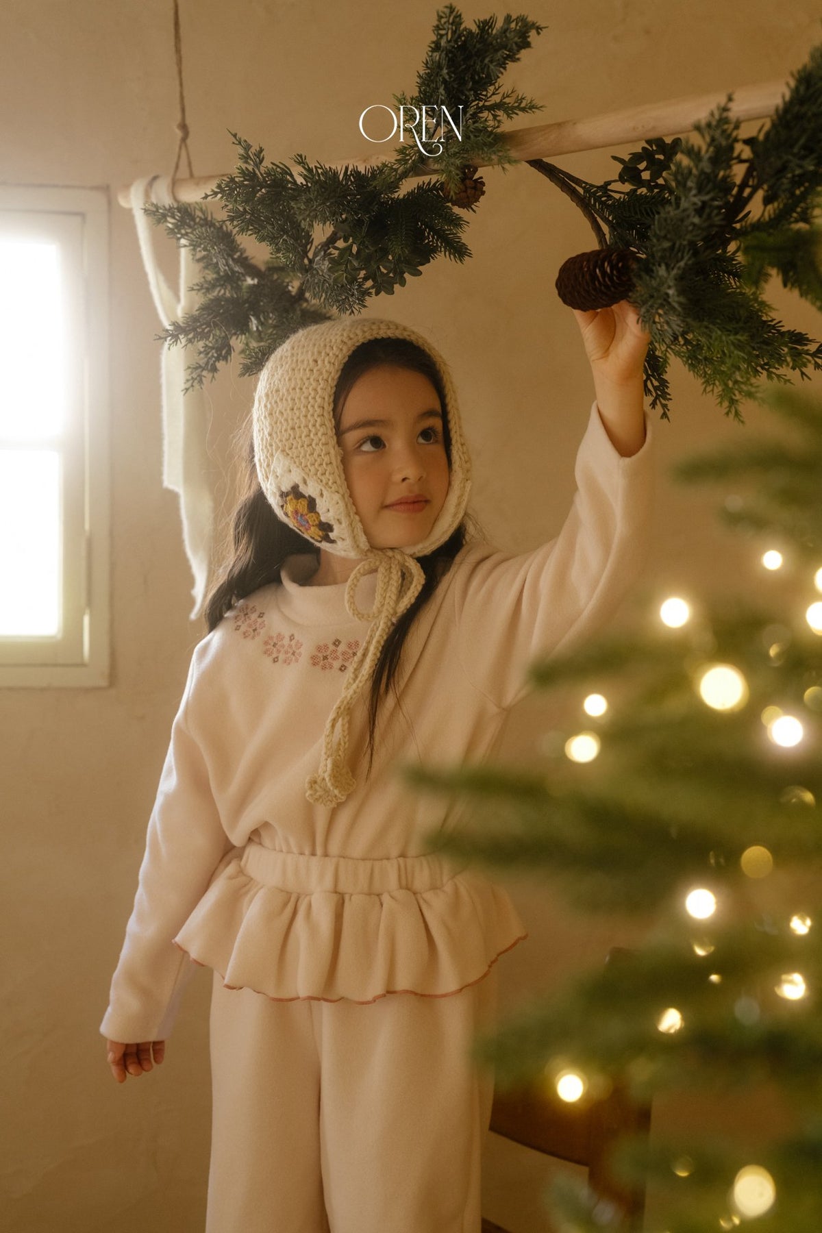［OREN］ambre frill fleece set