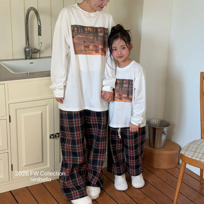 ［ninibello］carol check pants (adult)