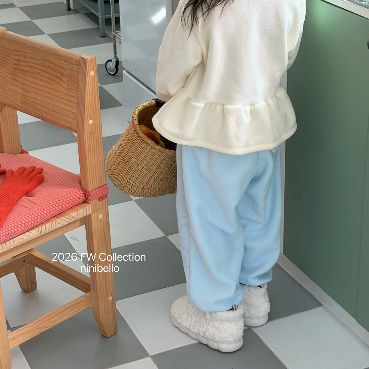［ninibello］marshmallow fleece zip-up tops