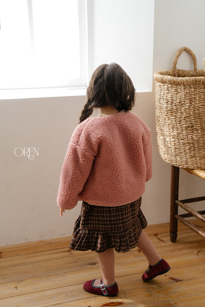 ［OREN］velour ribbed tights