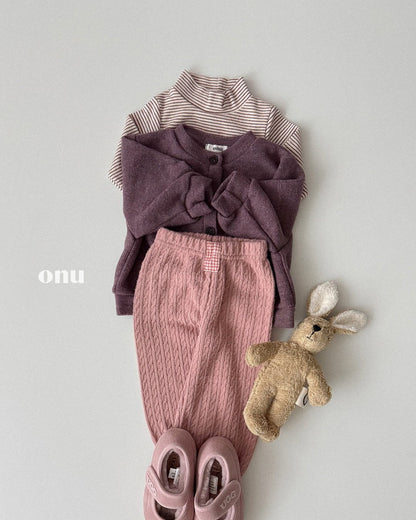 ［ONU］fleece cardigan
