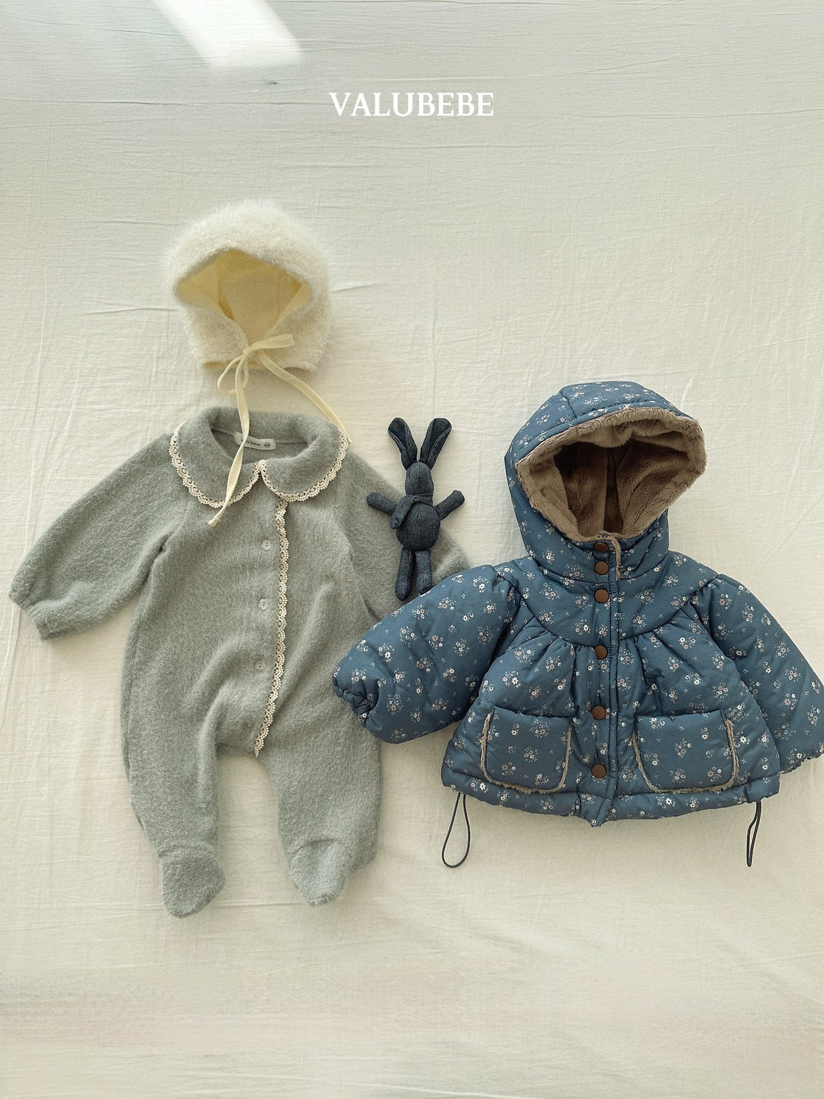 ［valubebe］blanc shirring hood jumper