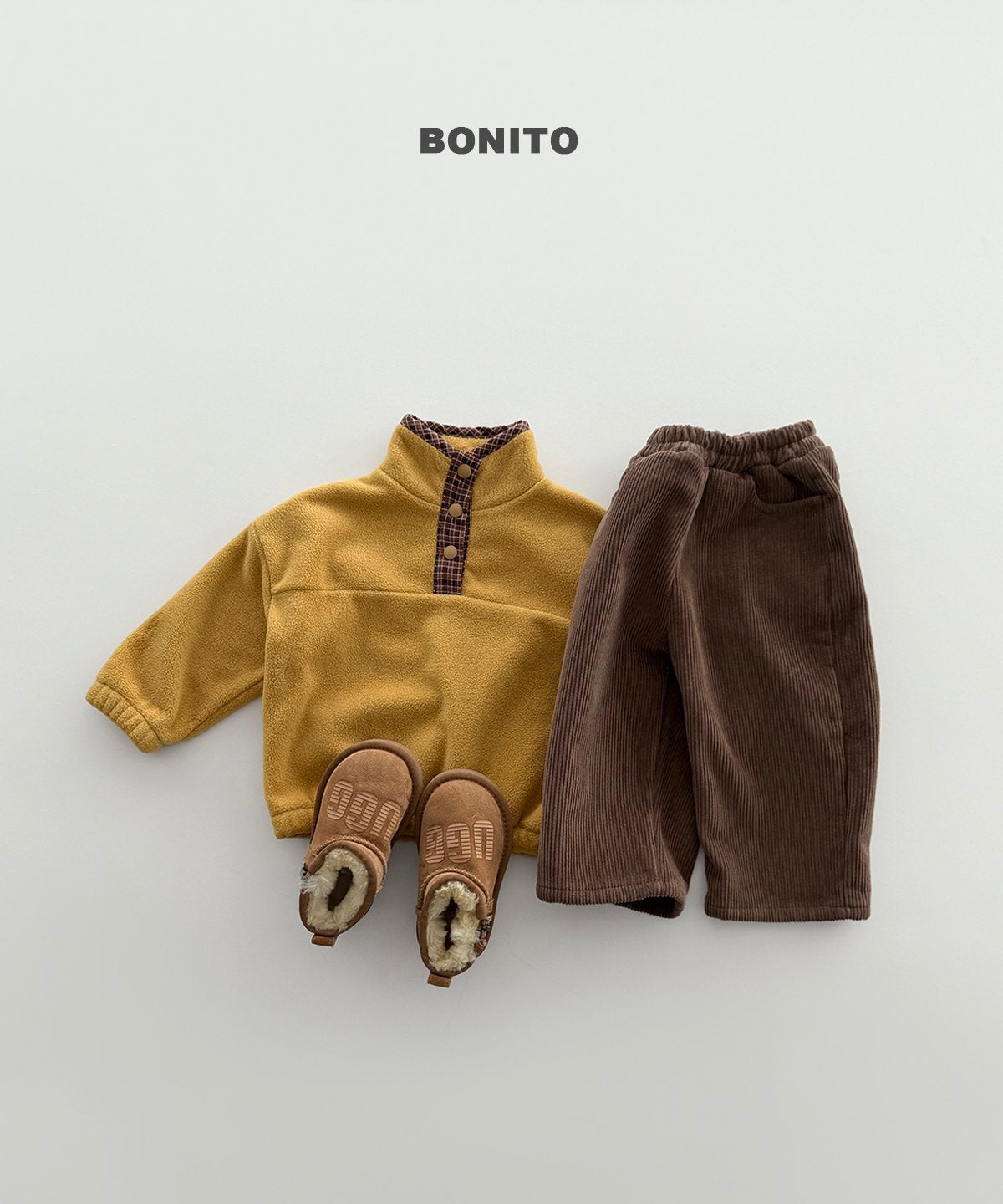 ［BONITO］check fleece pullover