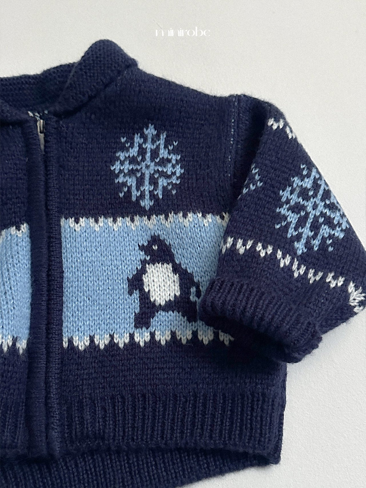 ［minirobe］penguin knit cardigan