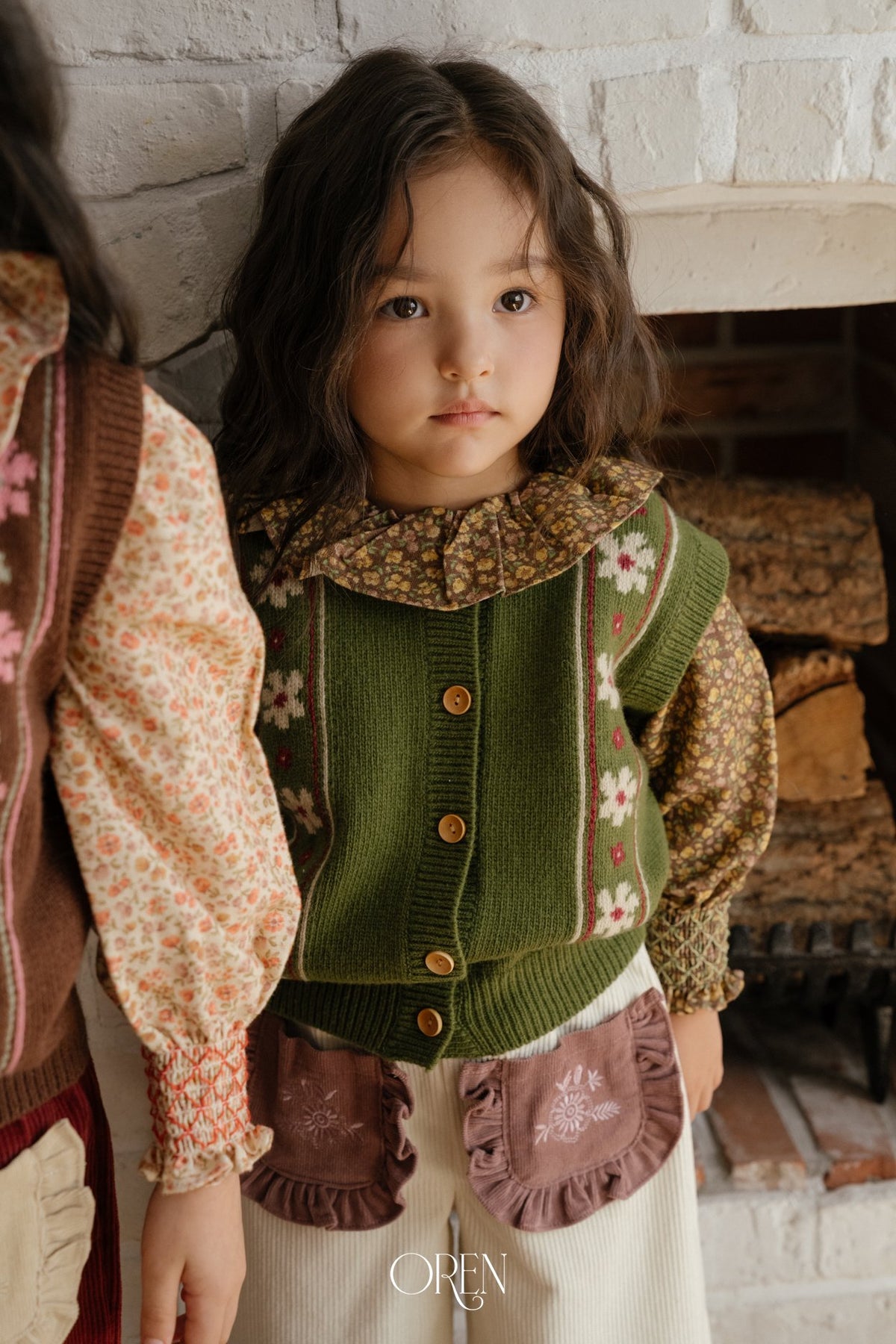 ［OREN］berthe fleur knit vest