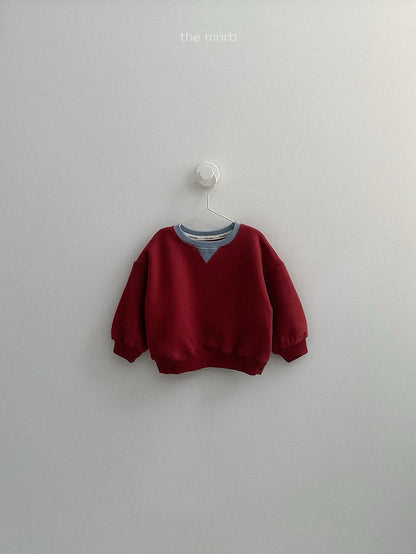 ［minirobe］two-tone sweatshirt