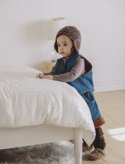 ［ONU］denim boa pants