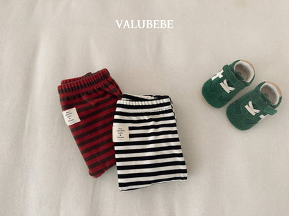 ［valubebe］stripe fleece leggings