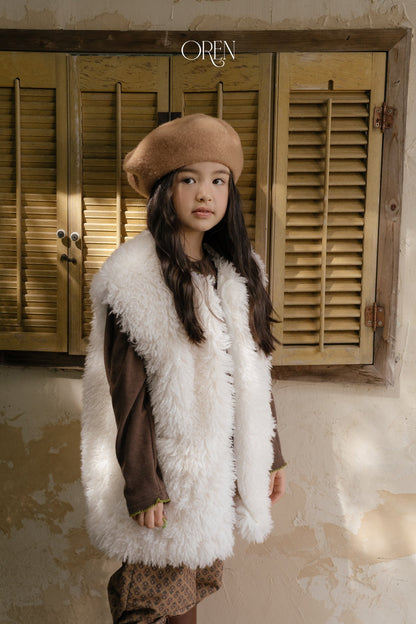 ［OREN］shirley fleece fur vest