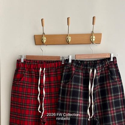 ［ninibello］carol check pants (adult)
