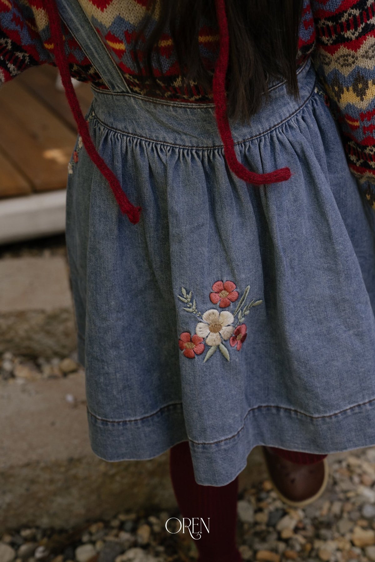 ［OREN］bluemay denim jumper skirt