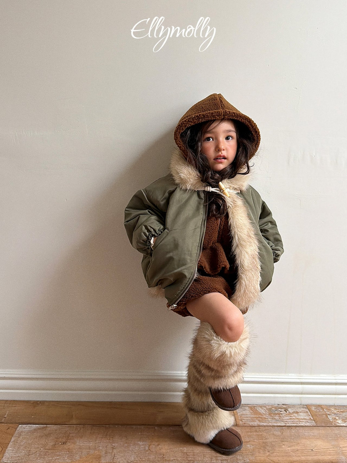 ［ellymolly］bear hood vest