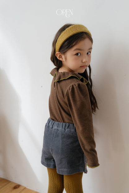 ［OREN］blooming frill picot t-shirt