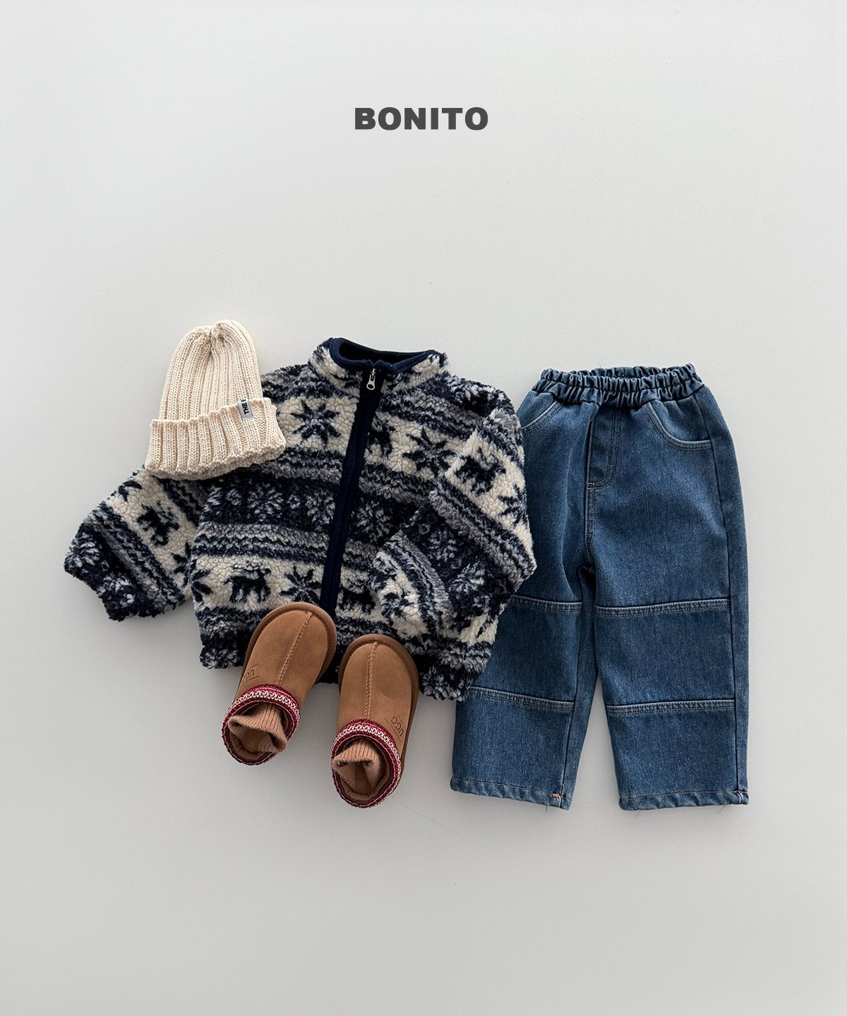 ［BONITO］nordic zip-up jumper