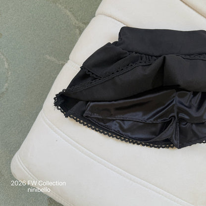 ［ninibello］rococo suede skirt