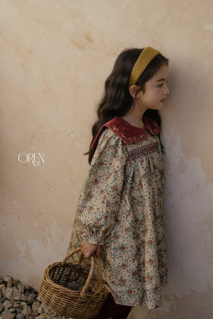 ［OREN］bonjour square collar dress