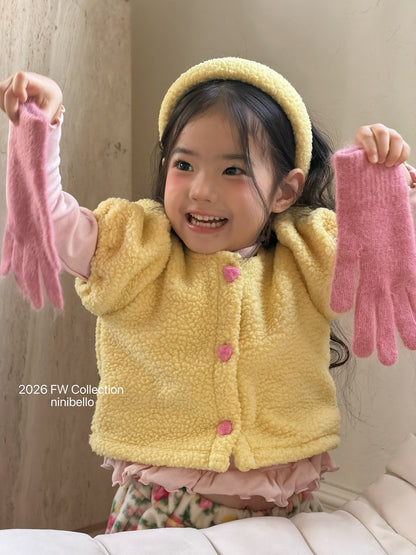 ［ninibello］meringue heart cardigan