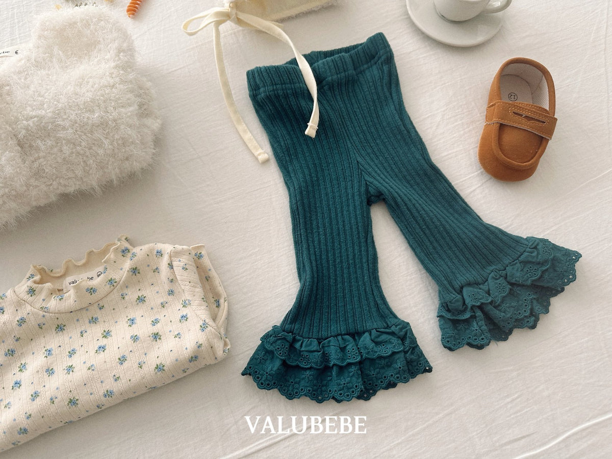 ［valubebe］frill lace bootcut pants