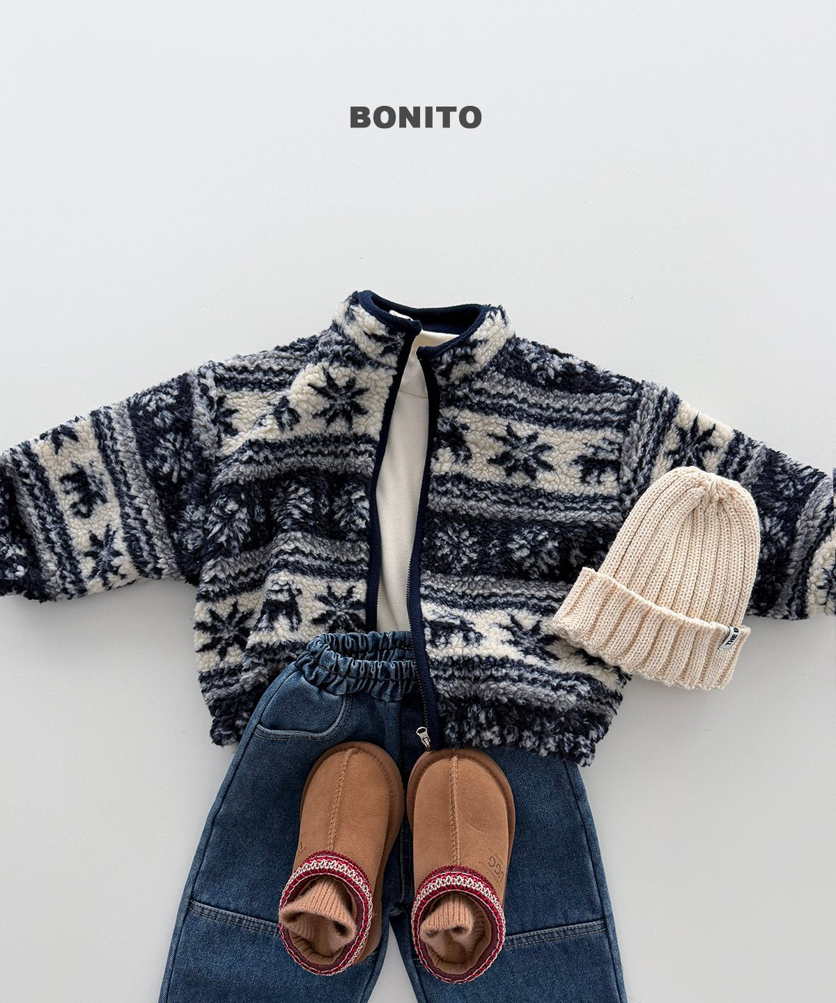 ［BONITO］nordic zip-up jumper