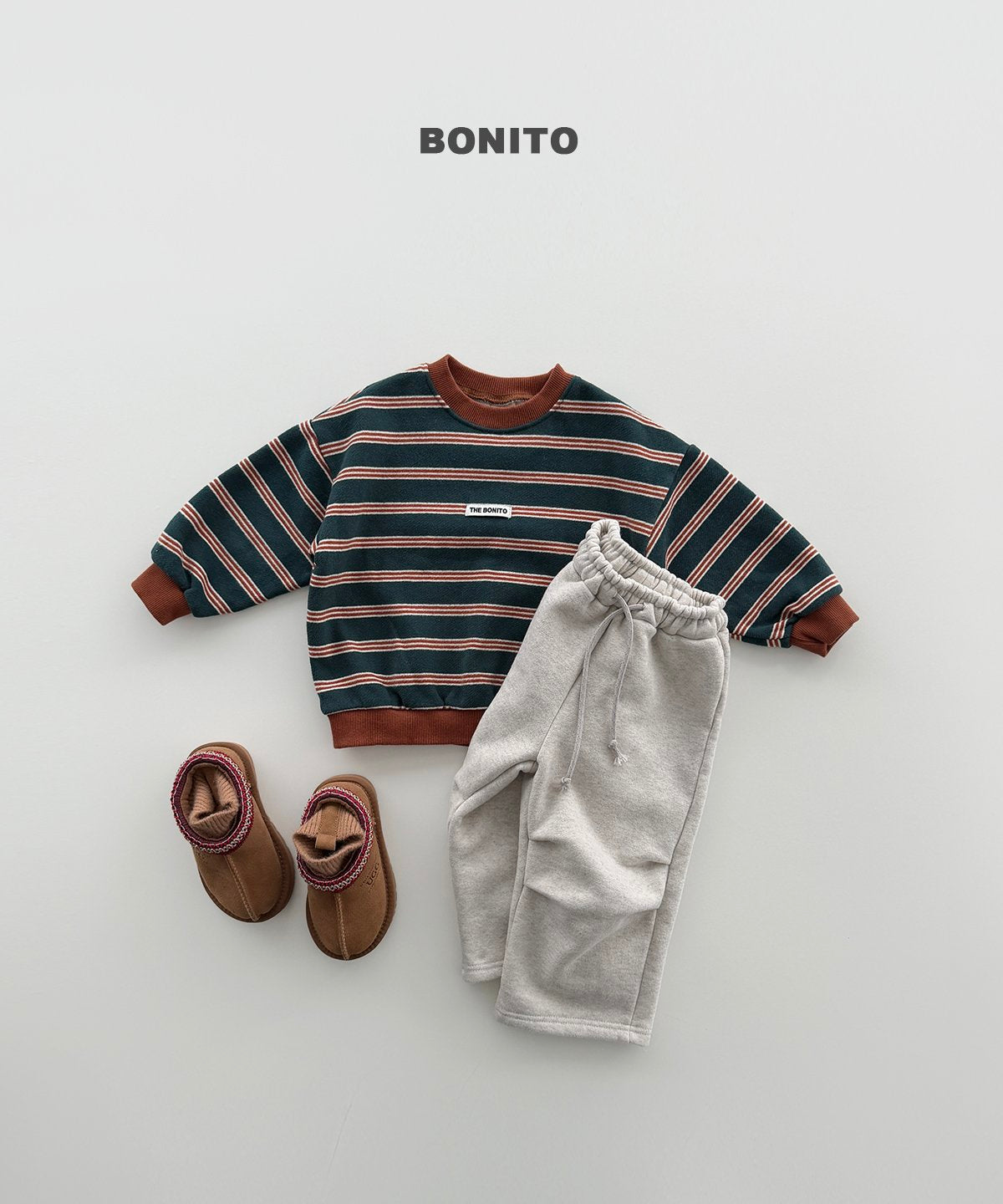 ［BONITO］monica stripe sweatshirt