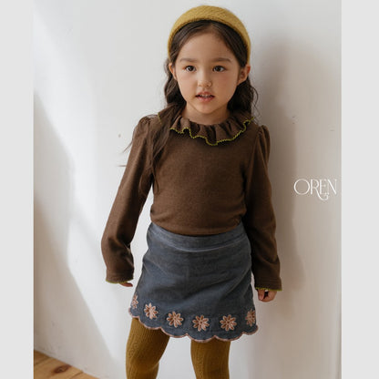 ［OREN］bella embroidered culotte pants