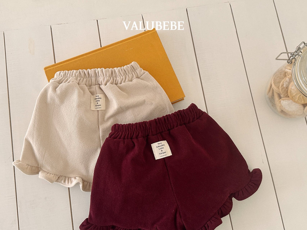 ［valubebe］corduroy frill shorts