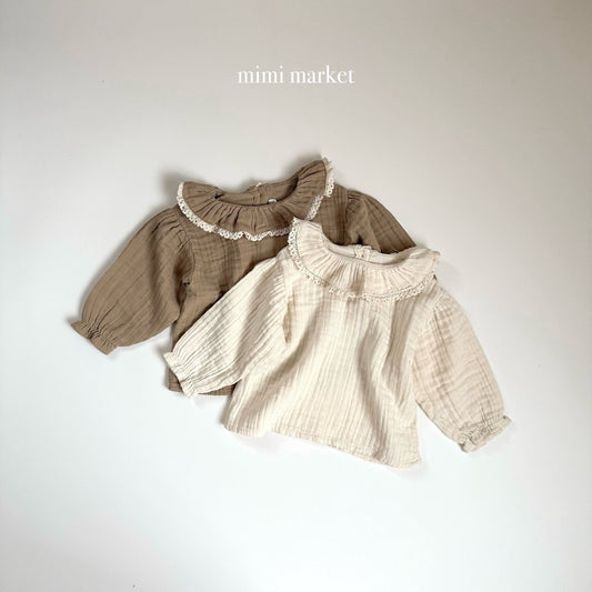 ［mimimarket］fury collar blouse