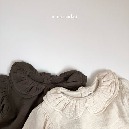 ［mimimarket］twill collar blouse