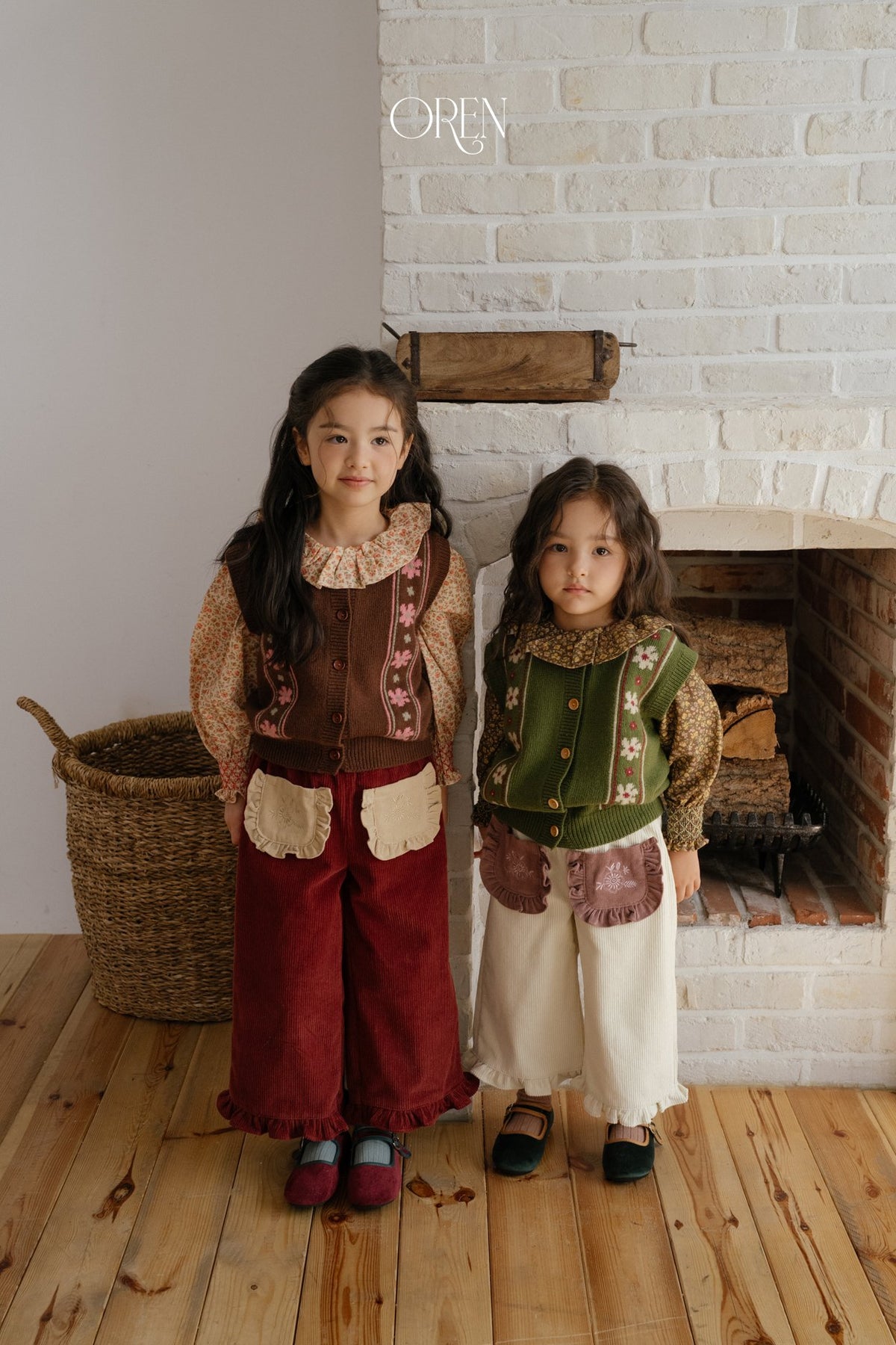 ［OREN］berthe fleur knit vest