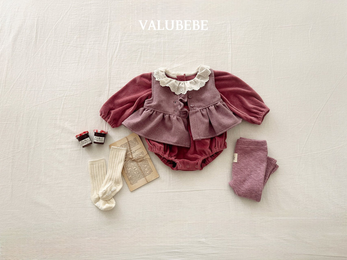 ［valubebe］embroidery velour suit