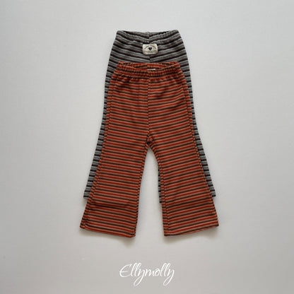 ［ellymolly］latte stripe bootcut